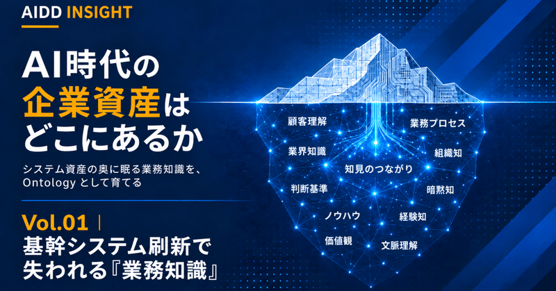 Vol.01｜基幹システム刷新で失われる「業務知識」——AI時代の企業資産はどこにあるか
