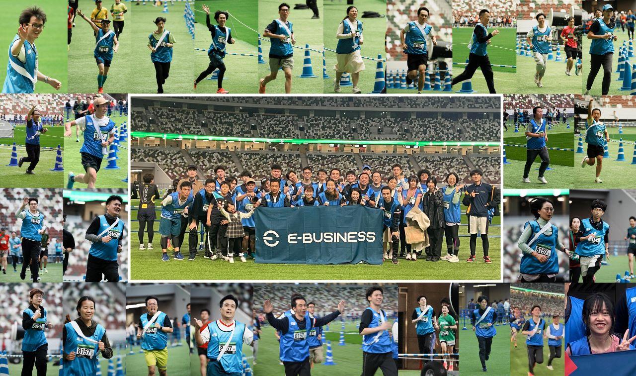 「回国立競技場Enjoyリレーマラソン」に株式会社イー・ビジネス×株式会社キュリネスが共同参加
